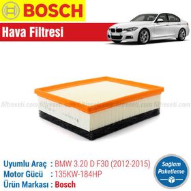 Bosch BMW 3.20D F30 2012 2015 Filtre Bakım Seti