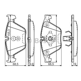 Bosch BMW 530D F10 3.0 2010-2017 Ön Fren Balatası
