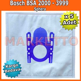Bosch BSA 2000 3999 Sphera Bez 5 Adet Uyumlu Süpürge Toz Torba
