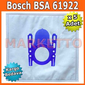 Bosch BSA 61922 Logo Serisi Bez 5 Adet Uyumlu Süpürge Toz Torba