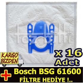 Bosch BSG 61600 Toz 16 Adet Süpürge Torbası