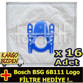 Bosch BSG 6B111 Logo Toz 16 Adet Süpürge Torbası