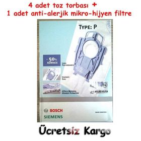 Bosch BSG 82070 Ergomaxx 4 lü Süpürge Toz Torbası