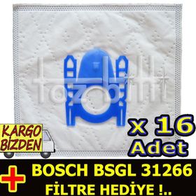 Bosch BSGL 31266 Toz 16 Adet Süpürge Torbası