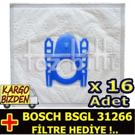 Bosch BSGL 31266 Toz 16 Adet Süpürge Torbası