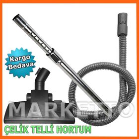 Bosch BSGL 32015 Süpürge Çelik Telli Hortumu Emici Başlığı Boru