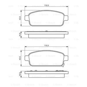 Bosch Chevrolet Trax 1.6 2012-2013 Arka Fren Balatası