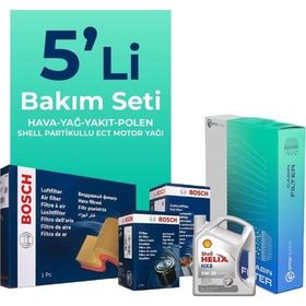 Bosch Citroen Berlingo 1.6 Dizel Shell Motor Yağlı 2008-2011 5'li Filtre Bakım Seti