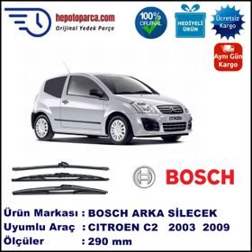 Bosch Citroen C2 A6 2003-2009 290 mm Arka Silecek