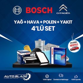 Bosch Citroen C4 Picasso 1.6 HDI 2007 2010 Filtre Bakım Seti