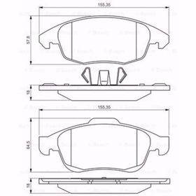 Bosch Citroen DS4 1.6 HDI 2011-2017 Ön Fren Balatası