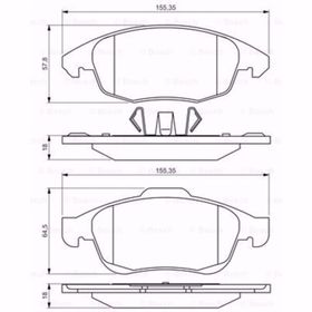 Bosch Citroen DS4 1.6 HDI 2011-2017 Ön Fren Balatası
