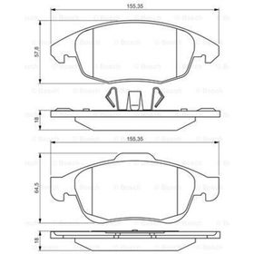 Bosch Citroen DS4 1.6 HDI 2011-2017 Ön Fren Balatası