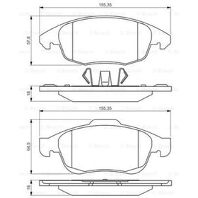 Bosch Citroen DS4 1.6 THP 2011-2013 Ön Fren Balatası