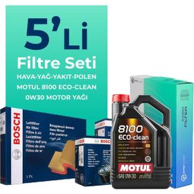 Bosch Citroen Jumper 2.0 Blue HDi Dizel Motul Motor Yağlı 2015-2020 5'li Filtre Bakım Seti