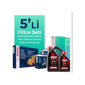 Bosch Citroen Jumper 2.2 Dizel Motul Motor Yağlı 2014-2016 5'li Filtre Bakım Seti