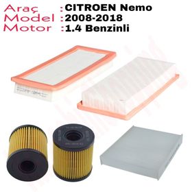 Bosch Citroen Nemo 1.4 HDI 2008 2014 Filtre Bakım Seti