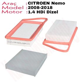 Bosch Citroen Nemo 1.4 HDI 2008 2014 Filtre Bakım Seti