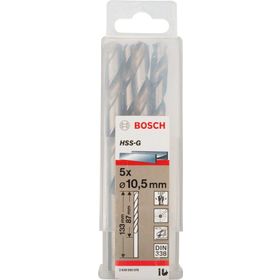 Bosch DIN338 HSS-G 10.5x87x133 mm 5li Metal Matkap Ucu