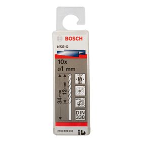 Bosch DIN338 HSS-G 1x12x34 mm 10lu Metal Matkap Ucu