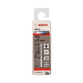 Bosch DIN338 HSS-G 2x24x49 mm 10lu Metal Matkap Ucu