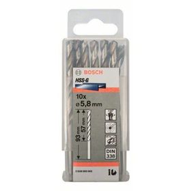 Bosch DIN338 HSS-G 5.5x57x93 mm 10lu Metal Matkap Ucu