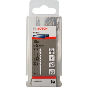 Bosch DIN338 HSS-G 5x52x86 mm 10lu Metal Matkap Ucu