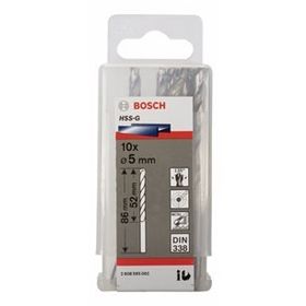 Bosch DIN338 HSS-G 5x52x86 mm 10lu Metal Matkap Ucu