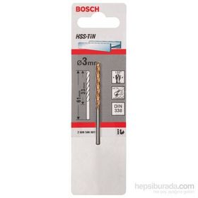 Bosch DIN338 HSS-TIN 3x33x61 mm Metal Matkap Ucu