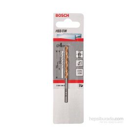 Bosch DIN338 HSS-TIN 4x43x75 mm Metal Matkap Ucu