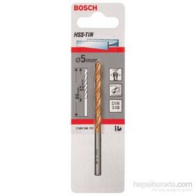 Bosch DIN338 HSS-TIN 5x52x86 mm Metal Matkap Ucu