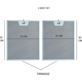 Bosch DKE615A Davlumbaz Aspiratör Filtresi 25.3X30 cm Filtre Tek Tırnak