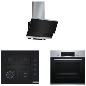 Bosch DWK065G60T - POP6C6P30O - HBF534ES0T Inox 3'lü Ankastre Set