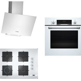 Bosch DWK64PJ20T - HBF534EW3T - POP7C2O12O Beyaz 3'lü Ankastre Set