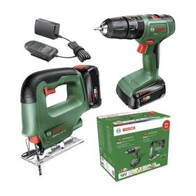 Bosch EasyImpact 18V-40 Vidalama + EasySaw 18V-70 Dekupaj 2x2 Ah Akülü El Aletleri Seti