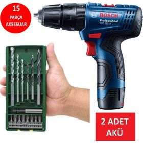 Bosch Easyimpact 550 Darbeli Matkap + 15 Parça Matkap Ucu ve Vidalama Ucu Seti