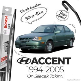 Bosch Eco 1994 - 2005 Hyundai Accent Ön Silecek Takımı