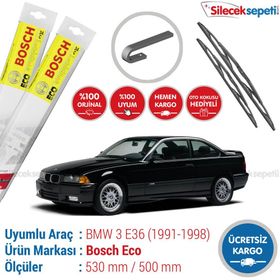 Bosch Eco BMW 3 E36 1991-1998 Silecek Takımı