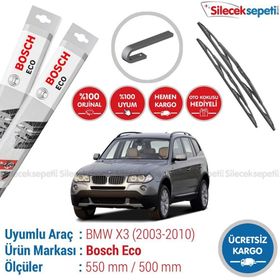 Bosch Eco BMW X3 2003-2010 E83 Silecek Takımı