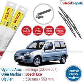 Bosch Eco Citroen Berlingo 2002-2007 Silecek Takımı