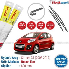Bosch Eco Citroen C1 2005-2013 Silecek Takımı