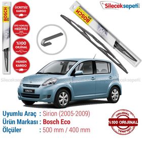 Bosch Eco Daihatsu Sirion 2005-2009 Silecek Takımı