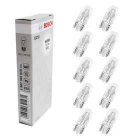 Bosch Eco Dipsiz 12V 5W T10 W5W 10'lu Paket Far Ampülü