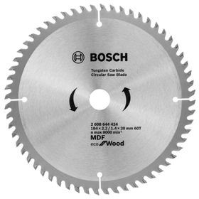 Bosch Eco For Wood 184x20 mm 60 Diş Daire Testere Bıçağı
