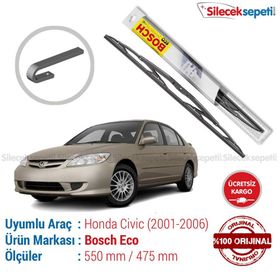 Bosch Eco Honda Civic 2001-2006 Silecek Takımı