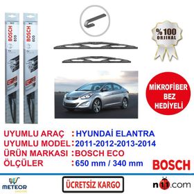 Bosch Eco Hyundai Elantra 2011-2014 Silecek Takımı
