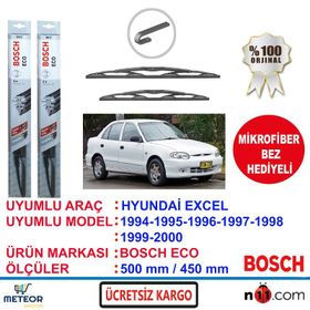 Bosch Eco Hyundai Excel 1994-2000 Silecek Takımı