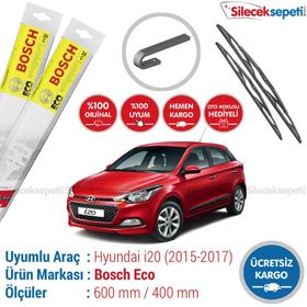 Bosch Eco Hyundai i20 2015-2017 Silecek Takımı