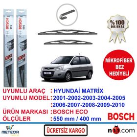 Bosch Eco Hyundai Matrix 2001-2010 Silecek Takımı