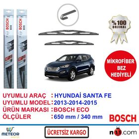 Bosch Eco Hyundai Santa Fe 2013-2015 Silecek Takımı